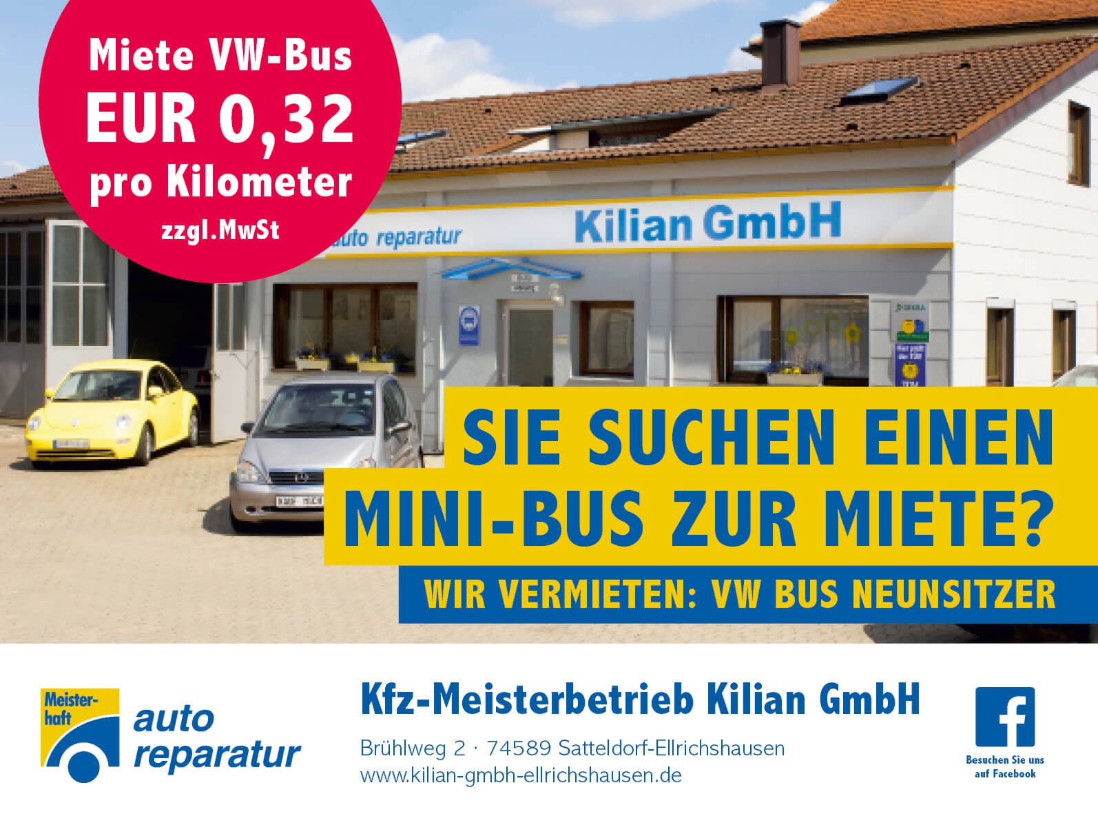 VW-Bus zur Miete bei der Kilian GmbH